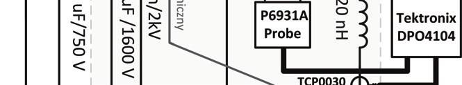 Na rysunku 9 przedstawiono schemat opracowanego obwodu testowego do badania charakterystyk dynamicznych tranzystorów SiC JFET normally off. W układzie sterowania bramkowego tranzystora SiC JFET z Rys.