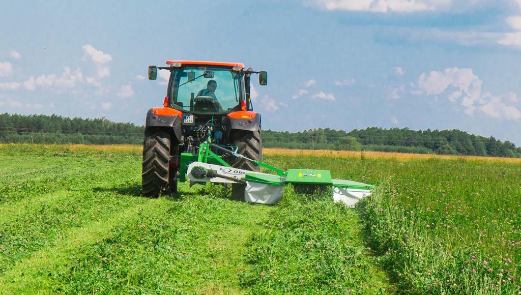 Kosiarka 2-bębnowa ze spulczniaczem Z 010, 010/4Z 010/1, Z 010/2 Kosiarki ze spulchniaczem pokosu posiadają w standardzie