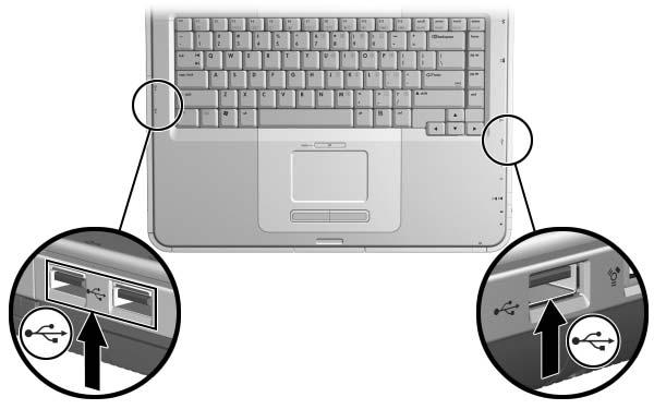 Podł czanie urz dze zewn trznych Dwa zł cza USB z lewej strony i jedno zł cze USB z prawej strony komputera U ywanie urz dze USB Urządzenia USB działają w systemie tak samo, jak porównywalne