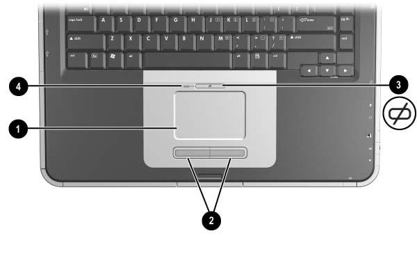 Elementy sprz towe Element Opis 1 Płytka dotykowa TouchPad* Umożliwia przesuwanie kursora, a także zaznaczanie oraz aktywowanie obiektów na ekranie.
