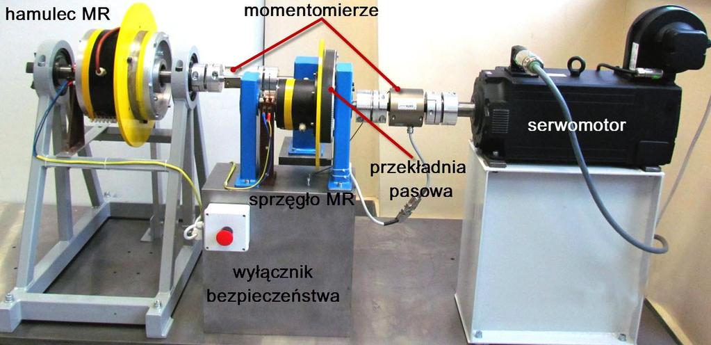 14 J. Bajkowski W przypadku sprzęgła z cieczą MR obudowa urządzenia może się swobodnie obracać (rys. 4b) i przekazywać moment na kolejne elementy za pomocą przekładni pasowej.