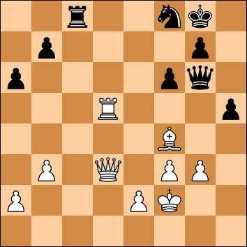 S:e2 H:e2 23.We1 Hf3 24.Wc5! W:c5 25.We8+ Kh7 26.Wh8+ K:h8 27.H:h6+ z dalszym H:g7 #. A więc klops z atakiem na pole e2, czarne zagrały 21...Wc7.