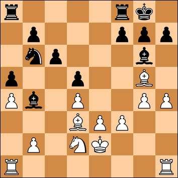 mściło do końca trwania partii. Białe niepotrzebnie osłabiły pole b4, co czarne natychmiast wykorzystały, grając 12...Gb4 (!).