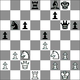 1450.Obrona królewsko indyjska [E93] XV Olimpiada Szachowa, Złote Piaski 1962 IM Aaron (Indie) Pustina (Albania) 1.d4 Sf6 2.c4 g6 3.Sc3 Gg7 4.e4 d6 5.Sf3 0 0 6.Ge2 e5 7.d5 Sbd7 8.Gg5 h6 9.Gh4 a5 10.