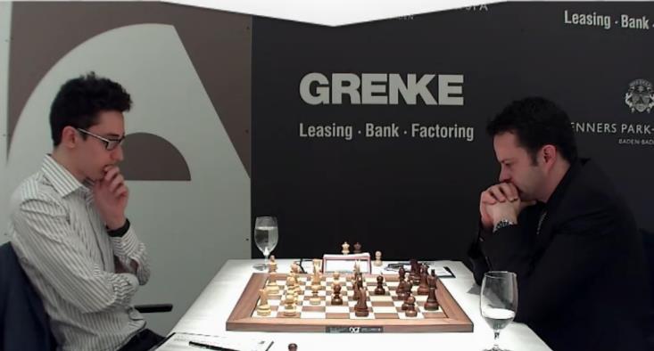 Bacrot 0,5 : 0,5 Anand Aronian 0,0 : 1,0 Caruana Adams 1,0 : 0,0 Baramidze Naiditsch 1,0 : 0,0 Carlsen Caruana (po lewej)