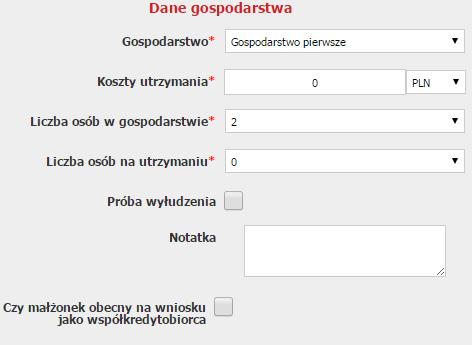 KOMPLETOWANIE WNIOSKU DANE WSPÓŁMAŁŻONKA DO