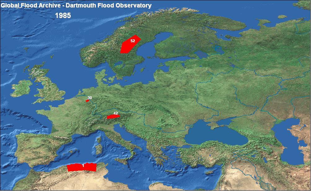 Światowy system monitoringu hydrologicznego Historyczne powodzie w
