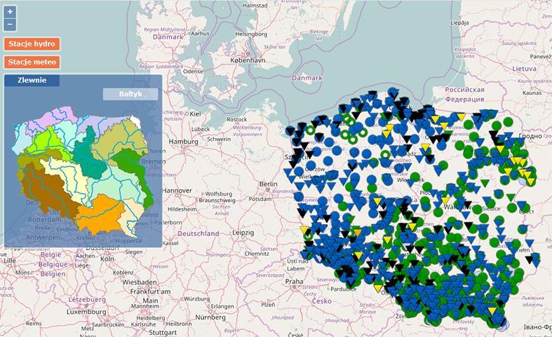 Zagrożenia powodziowe w Polsce (IMGW)