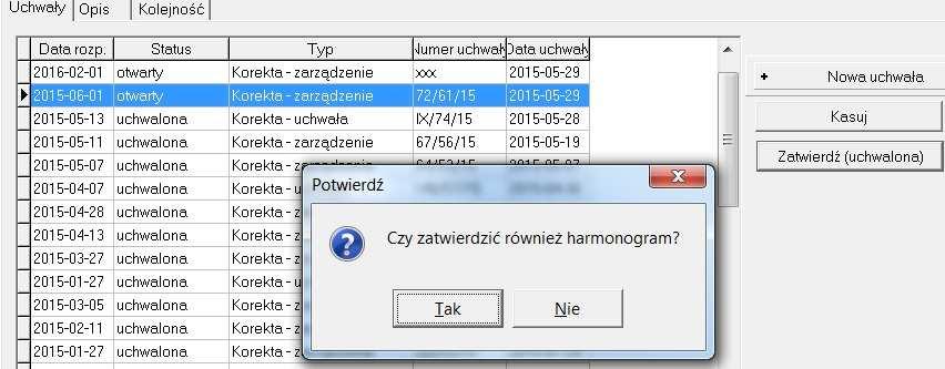 Wysyłka uchwalonych planów finansowych do jednostek organizacyjnych Aby wysłać plany finansowe wraz z informacją o numerze uchwały (zarządzenia) należy: 1.