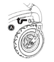 Stabilizator kierunkowy Koła ze stabilizatorem kierunkowym można zablokować w pozycji do jazdy