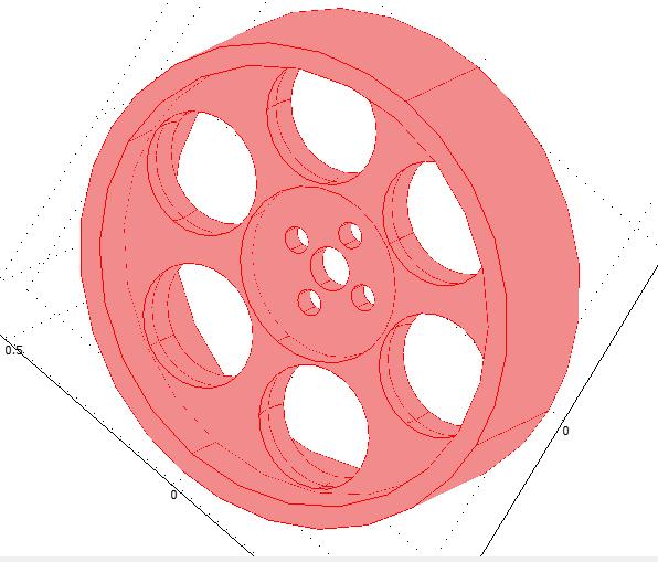 1.2. Obiekt analizy Badanym obiektem będzie uproszczony model felgi stosowanej w samochodach osobowych. Analiza odkształceń zostanie przeprowadzona w programie COMSOL Multiphisics 3.