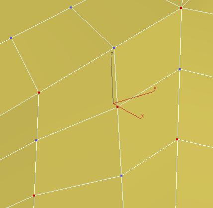 Wybrane wierzchołki zaznaczone na czerwono Połączone wierzchołki tworzą siatkę trójkątną Możemy również zdać się na podział automatyczny za pomocą