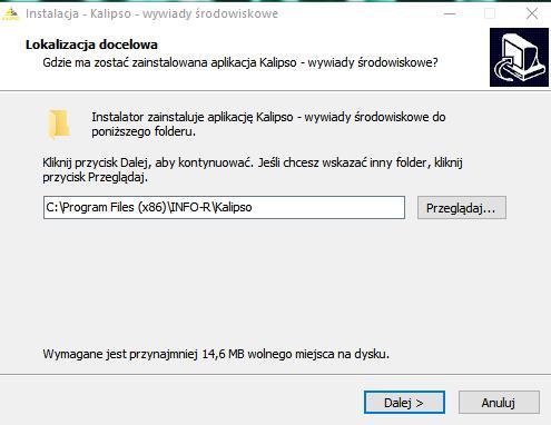 II. System Windows 1. Instalacja Kalipso wywiady środowiskowe 1.1. Uruchamiamy plik KalipsoSetup.