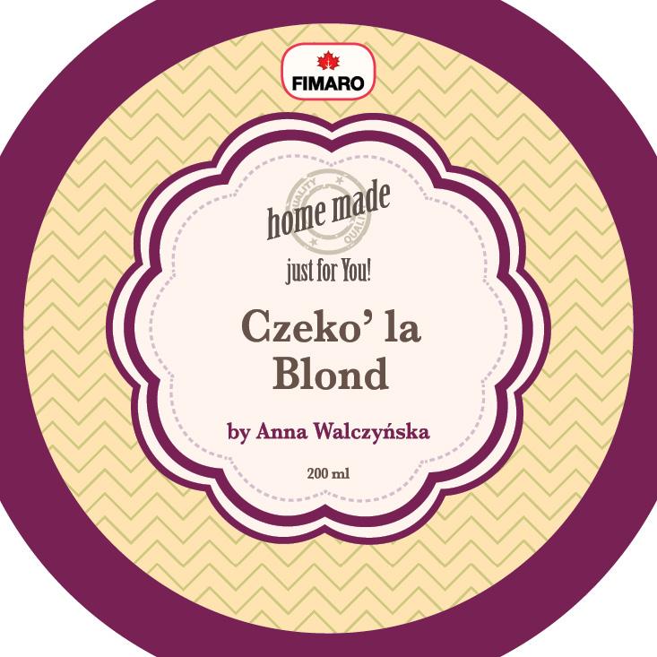 Skład: czekolada, mleko skondensowane, mleko w proszku, masa orzechowa Czeko la Blond Wspaniała czekolada