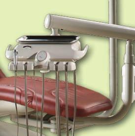 instrumentów - System przepłukiwania wodą flush instrumentów i rękawów po pracy - System anty-retraction, zapobiega zasysaniu śliny i krwi do kanałów wodnych wewnątrz instrumentów Hamulec