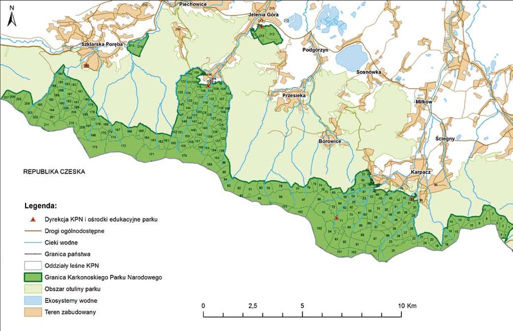 Mapa Karkonoskiego Parku