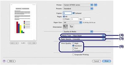 Drukowanie dokumentów (Macintosh) Strona 15 z 487 Jeśli chcesz uzyskać szczegółowe informacje na temat funkcji sterownika drukarki, kliknij przycisk (Pytajnik) na karcie Quality & Media, Color