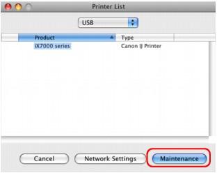 Otwieranie programu Canon IJ Printer Utility (komputery Macintosh) Strona 452 z 487 Zostanie uruchomiony program Canon IJ Printer Utility. W systemach Mac OS X 10.4.x lub Mac OS X 10.