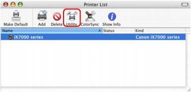 Kliknij dwukrotnie folder Narzędzia (Utilities), a następnie kliknij dwukrotnie ikonę Narzędzie do konfiguracji drukarki (Printer Setup Utility).