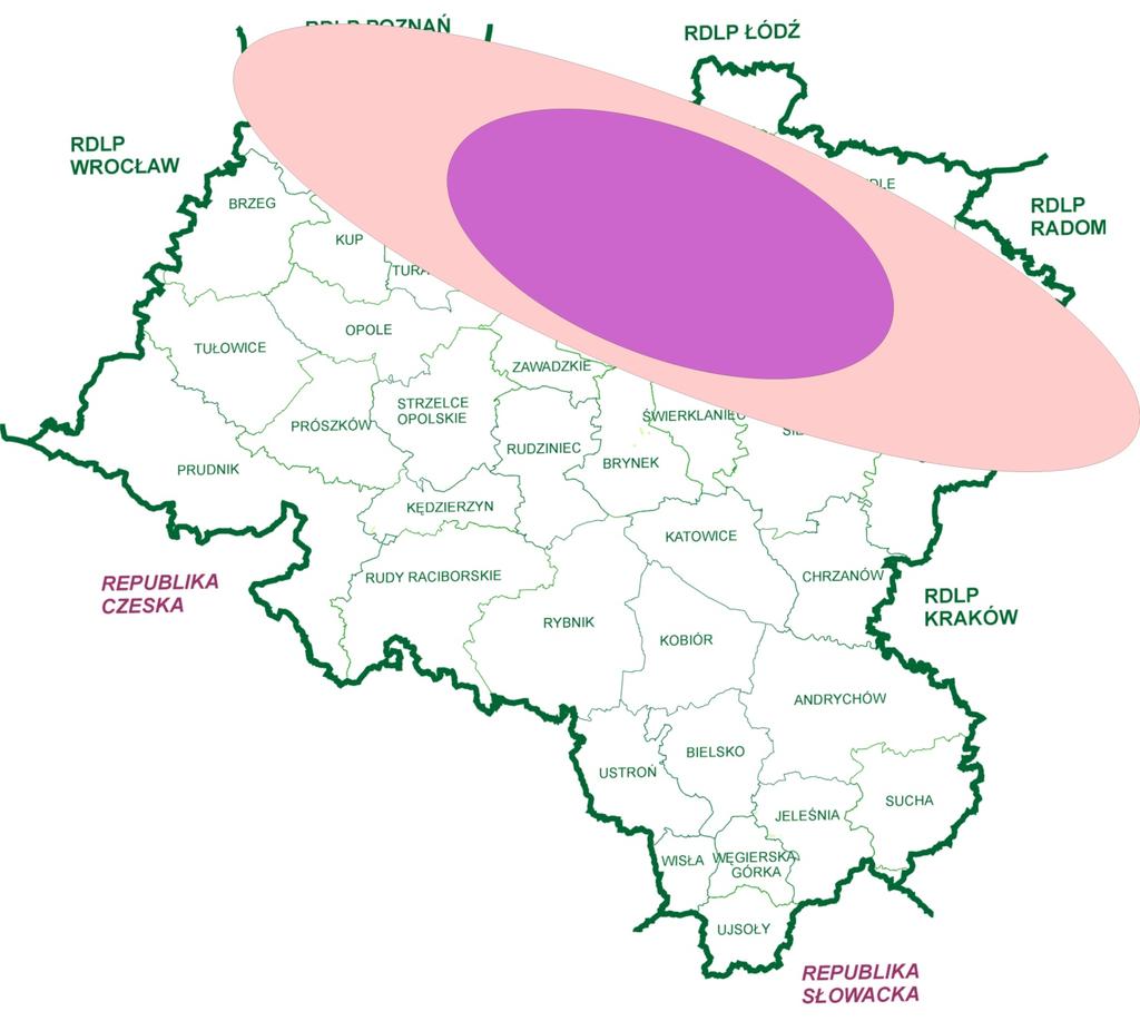 OKIŚĆ 2010 ROK Powierzchnia 2335 ha 1 662 tys.
