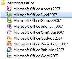 Aby uruchomić ten program, kliknij przycisk Start i wybierz opcję Wszystkie programy. Następnie wybierz pozycję Microsoft Office, a później Microsoft Office Excel 2007.