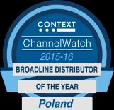 Nagrody CONTEXT ChannelWatch 2015-16 AB SA tytuł Broadline Distributor of the Year w Polsce