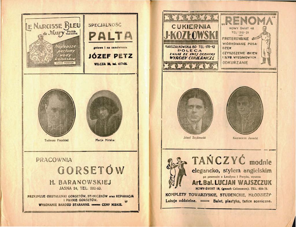 r E SPECJAL OSĆ P A 11otow1 i na zamówienia JÓZEF PE T Z WLCZA W. 417..Q.