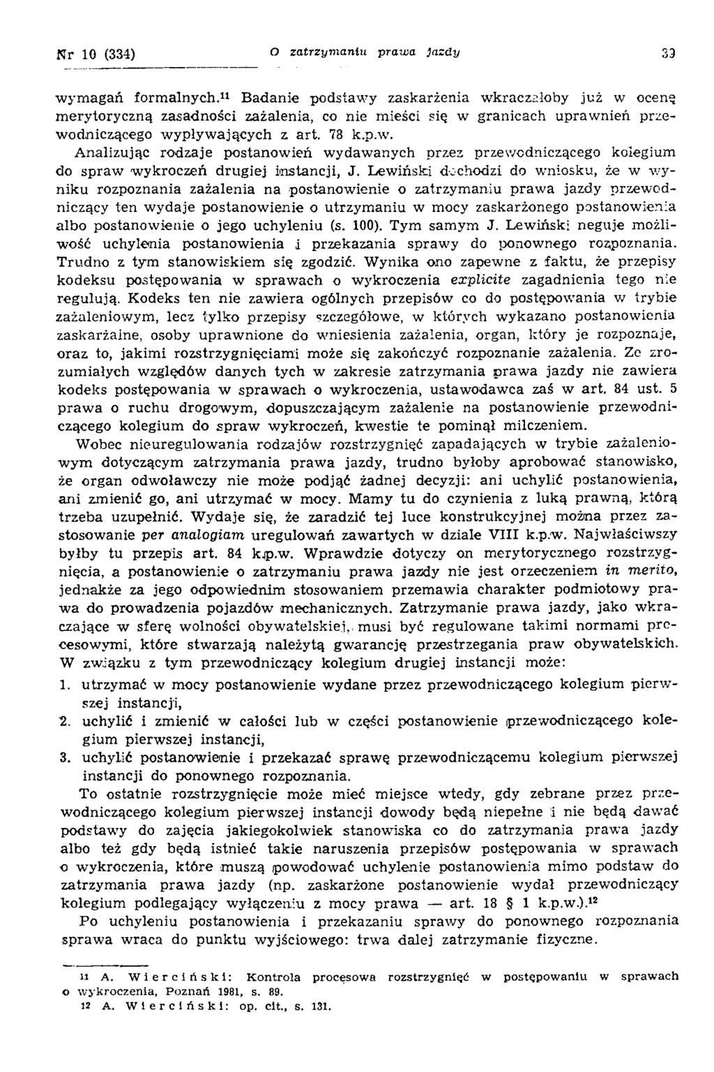 Ryszard A. Stefański O zatrzymaniu prawa jazdy słów kilka. Palestra  29/10(334), PDF Darmowe pobieranie