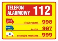 telefonów alarmowych