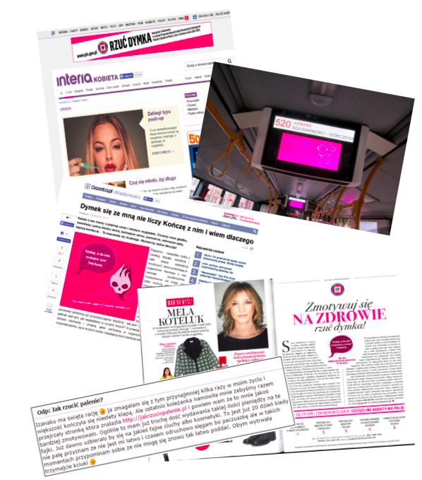 Kanały komunikacji Internet: artykuły sponsorowane na portalach kobiecych i ogólnoinformacyjnych. Prasa: magazyny dla kobiet.