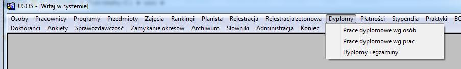 Wprowadzenie danych Po zalogowaniu do Uniwersyteckie Systemu Obsługi Studiów (USOS), pracownik