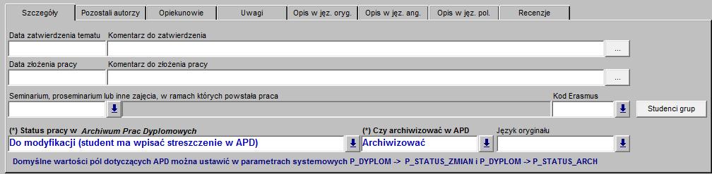 Jeśli jest znana planowana data egzaminu, należy ją dodać w zakładce egzaminy.