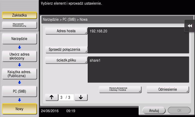 1 2 3 % Umożliwi to ustawienie odpowiedniego indeksu w [Indeksie] dla nazwy wprowadzonej w [Nazwie].