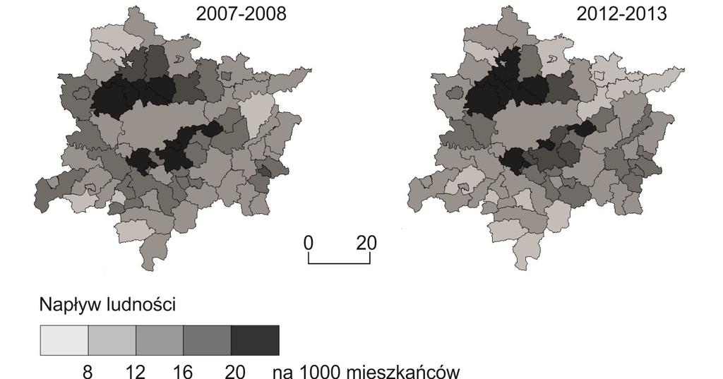 Migracje ludności w Krakowskim Obszarze Metropolitalnym Krakowski Obszar Metropolitalny, został zdelimitowany przez A.