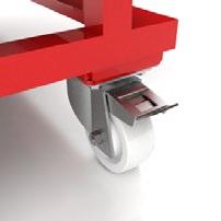 GUIDING SLANTS SKOSY NAJAZDOWE Specially designed sides of the trolley ensure ergonomic and safedocking.