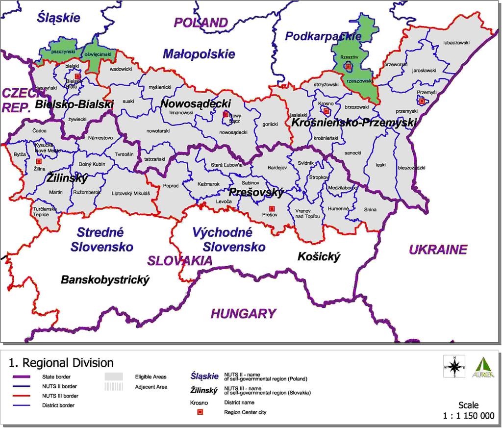 Spolufinancovanie oprávnených výdavkov vyzerá nasledovne: Na slovenskej strane Maximálne 85% z ERDF 15% v súlade s platným systémom národného spolufinancovania Na poľskej strane Maximálne 85% z ERDF