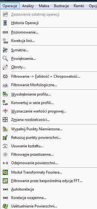 zobrazowania możliwości oceny struktury geometrycznej powierzchni zęba koła zębatego przedstawiono wyniki pomiarów i analiz dla kół po obróbce