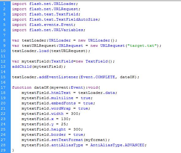 Dodamy jeszcze funkcję do przewijania tekstu: mytextfield.addeventlistener(mouseevent.