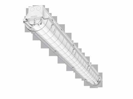 system COSMO 1 INDUSTRY Oświetlenie wnętrzowe Indoor lighting Oprawa nastropowa lub zwieszana Obudowa: PC szary DYFUZOR: PC, przeźroczysty ODBŁYŚNIK: blacha stalowa, lakierowana na biało ŹRÓDŁO: