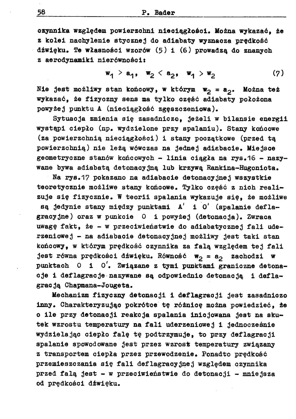 58 P. Bader czynnika względem powierzchni nieciągłości. Można wykazać, że z kolei nachylenie atyoznej do adiahaty wyznacza prędkość dźwięku.