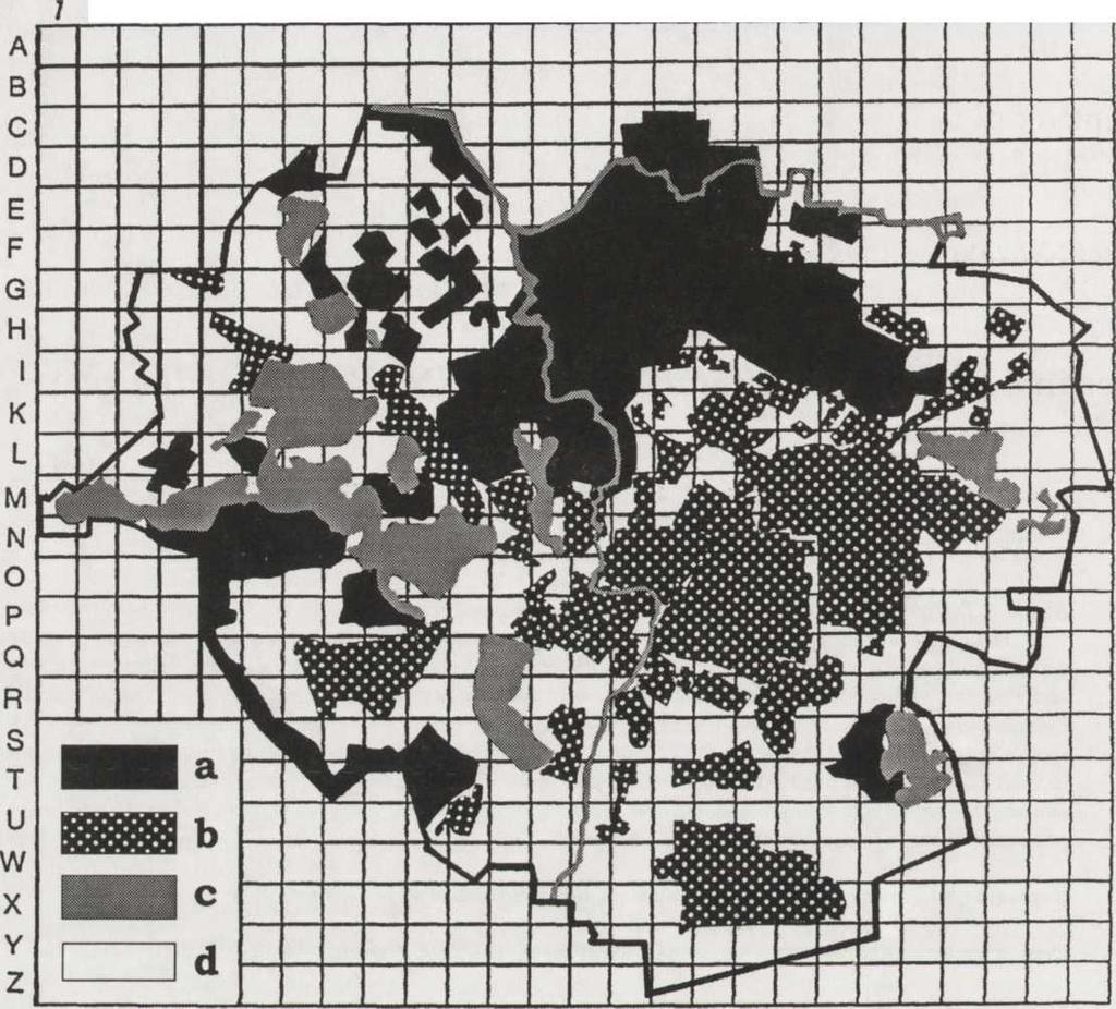 There was a distinct rise in the percentage of built up area as industrial areas increased, and as small housing estates were replaced with blocks and villas.
