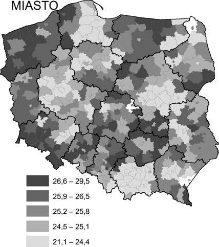 Przestrzenne zróżnicowanie przemian demograficznych w