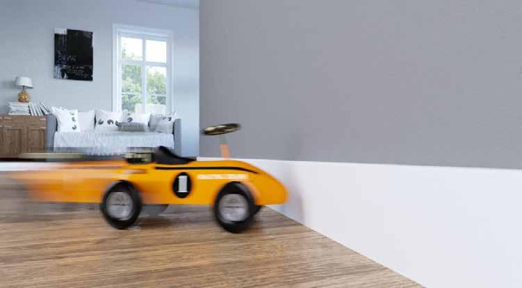 DORA IMPACT RESISTANT EN Skirting board is made of an unique material which guaranties a durability and resistance to everyday impacts.