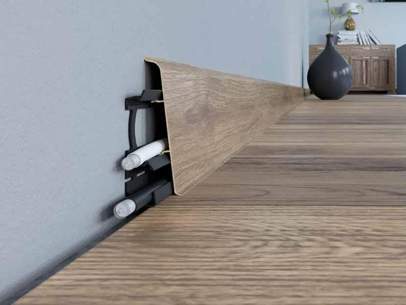 INDO INDO EFFECT FLEXIBLE EASY WALL RENOVATION EN structure embossed on the strip, perfectly imitating the real wood 4 WAY SYSTEM solid, fast, simple assembly and disassembly, for any type of wall.