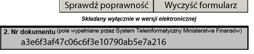 wysłany został dokument Rejestr wysyłek i po wybraniu numeru referencyjnego z listy dokumentów