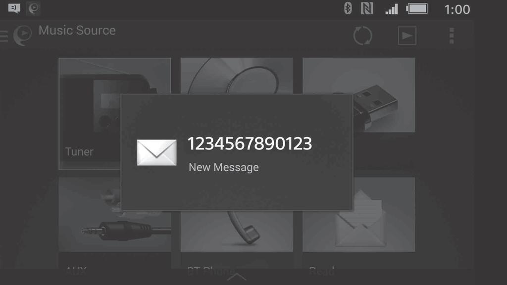 Odczytywanie komunikatów na głos (dotyczy tylko smartfonów z systemem Android) Po odebraniu wiadomości SMS, powiadomienia z serwisu Twitter lub Facebook albo z kalendarza itp.