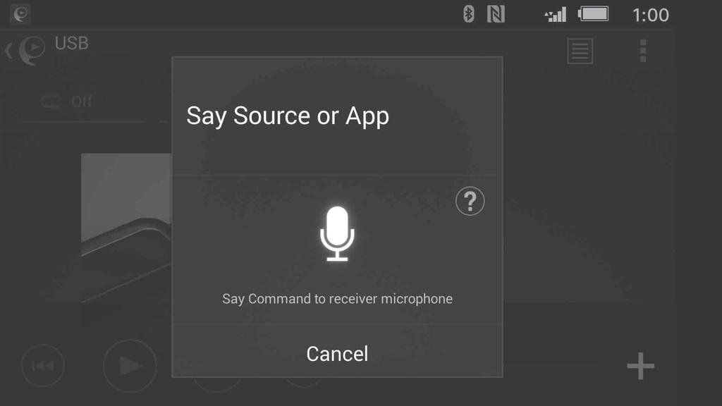Włączanie funkcji rozpoznawania głosu (tylko smartfony z systemem Android) Rejestrowanie aplikacji umożliwia ich obsługę za pomocą komend głosowych.