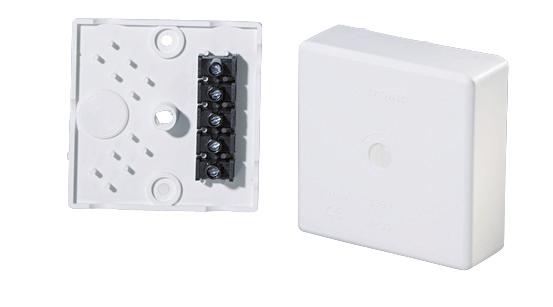 6.5 PUSZki elektroinstalacyjne naścienne do bezpośrednich przyłączeń naściennych e180w e181w Biały 83 108 006 83 109 006 śr. zew.