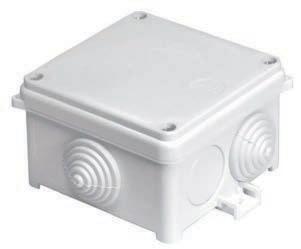 PUSZki elektroinstalacyjne naścienne seria IP55 6.6 IP55 n80x80 n90x90 Biały 35 110 206 35 120 206 A / B / c 89 mm / 55 mm / 89 mm 95 mm / 61 mm / 95 mm masa 98.2 g 117.6 g Opakowanie zbiorcze 32 szt.