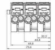 25 mm 2 ; 1 x 35 mm 2 1 x 25 mm 2 ; 1